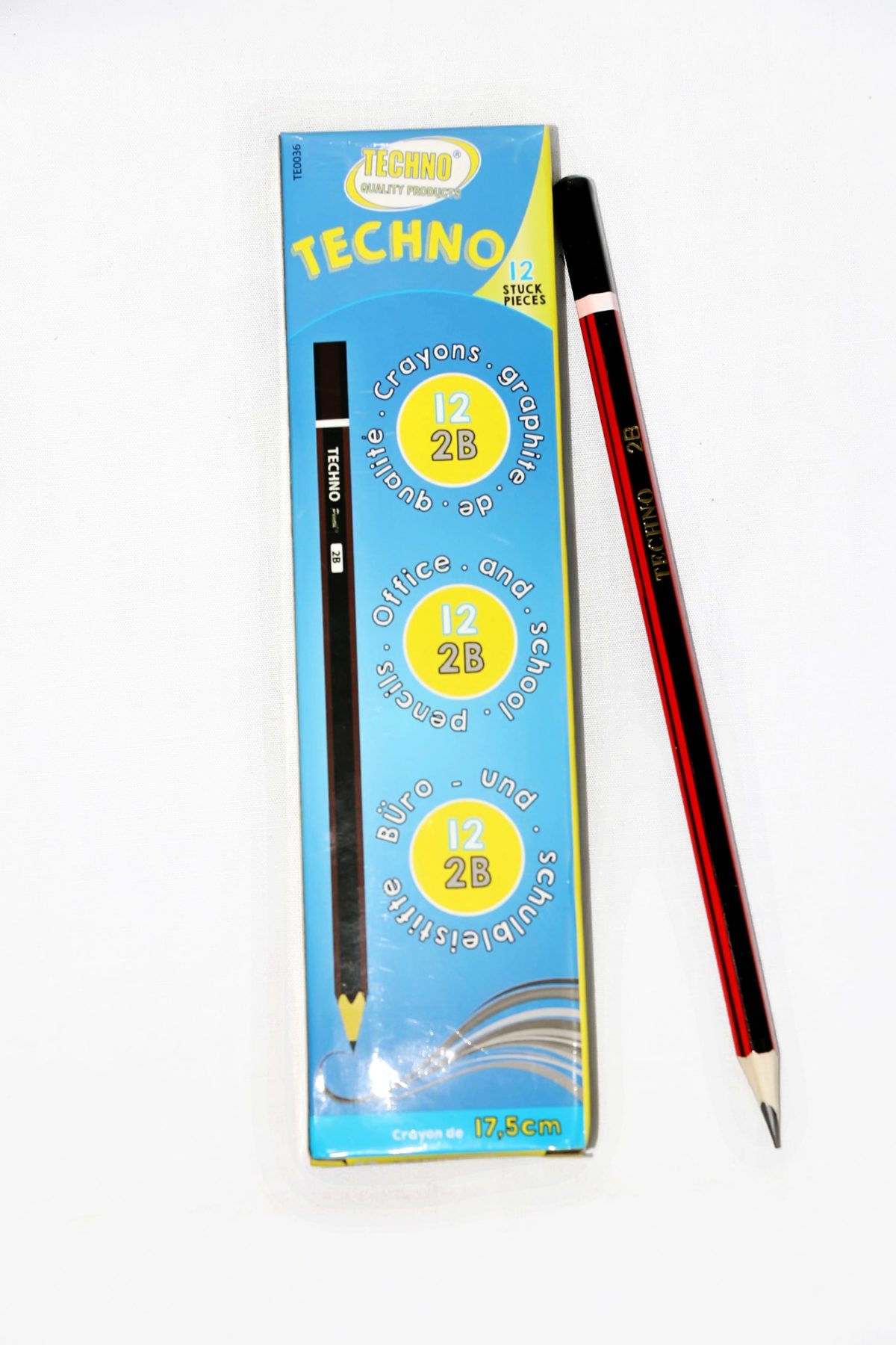 Crayon à papier TECHNO 2B - Paquet de 12