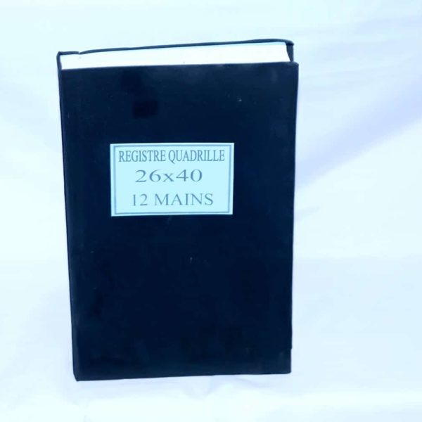 Regristre Quadrillé 12 Mains - Format 26 x 40