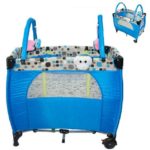 Kit Ensemble Berceau bleu + 4 Draps + Sac à langer – Image 2