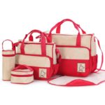 Sac à langer - Rouge / Beige