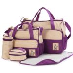 Sac à langer - Violet / Beige
