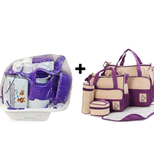 Kit Ensemble Baignoire + Sac à langer - Violet