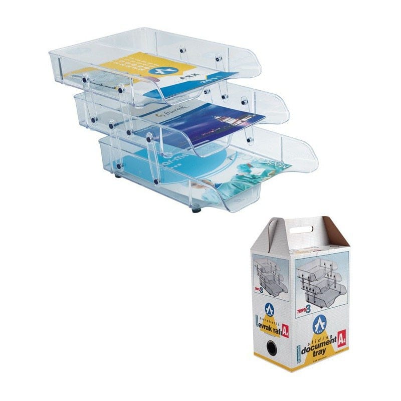 Corbeilles à courrier - Lot de 3