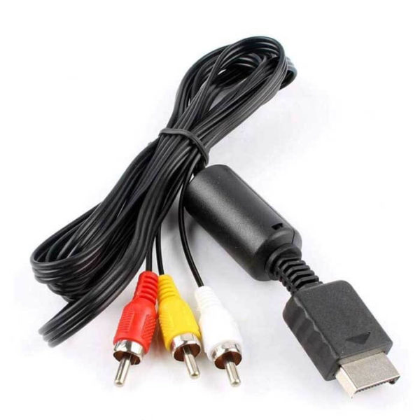 Câble audio vidéo PS2 – Noir
