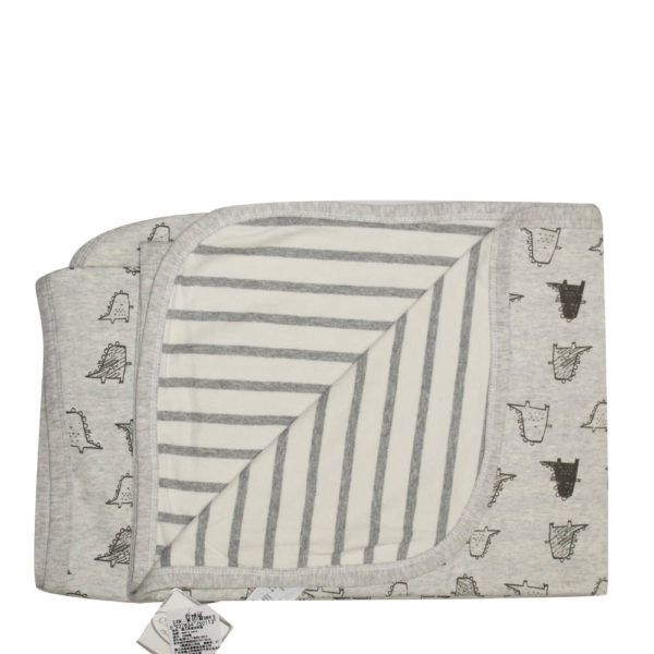 Couverture réversible double face pour bébé - Bleu