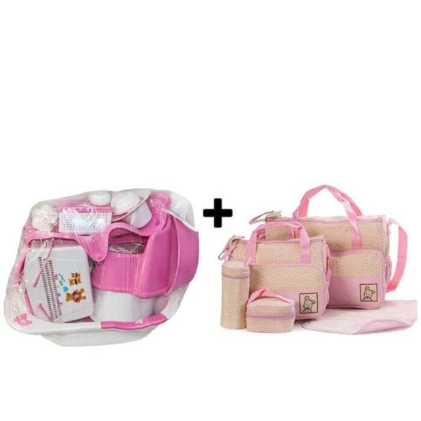 Kit Ensemble Baignoire + Sac à langer - Rose
