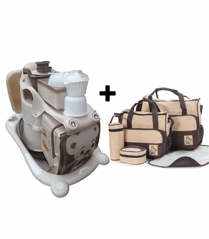 baignoire-sac marron Kit Ensemble Baignoire + Sac à langer - Marron – Image 1