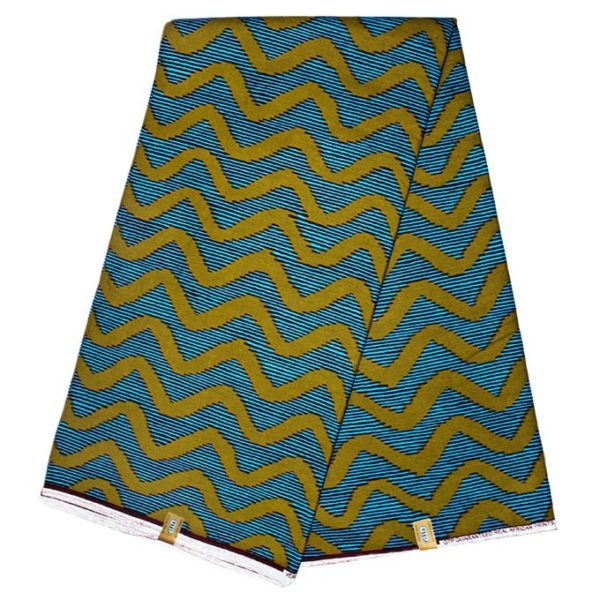 Pagne Wax Chacha - 100% coton 6 yards - Bleu
