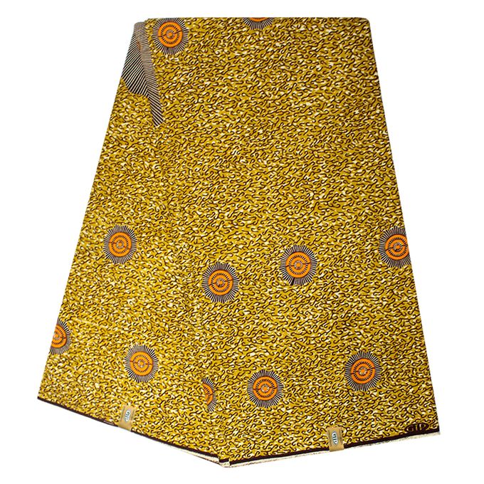 Pagne Wax Suzanne - 100% coton 6 Yards - Jaune