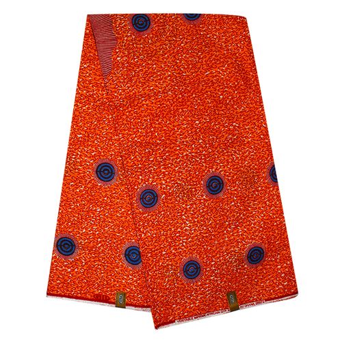Pagne Africain Suzanne - 100% coton 6 Yards - Orange