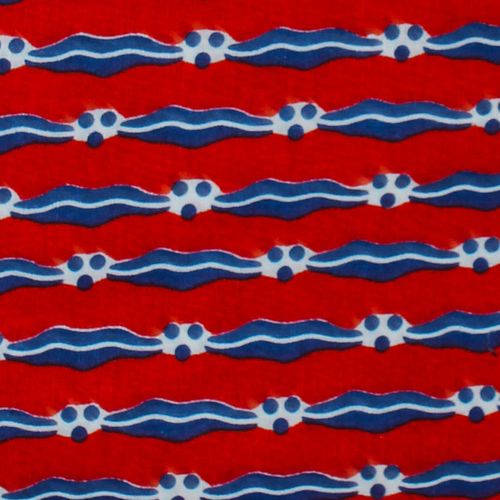 Pagne Africain Mari Capable - 100% coton 6 Yards - Rouge/Bleu – Image 2
