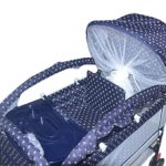 Berceau en Fer avec Table à manger à moustiquaire + Matelas - Bleu – Image 2