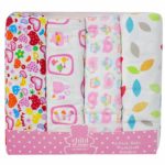 Draps pour bébé avec différent motif - 4 pièces