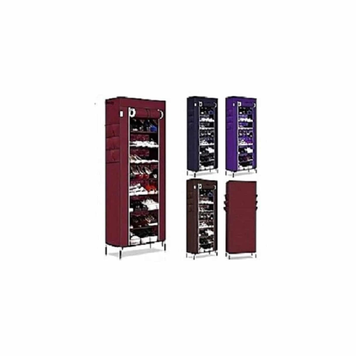 Armoire à Chaussures 9 Étagères Avec Housse – Image 2