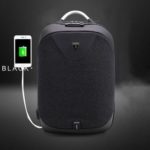 Sac à dos intelligent avec port USB & port pour écouteur - WS - Noir – Image 2