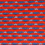 Complet Pagne Africain Mari Capable - 6 Yards - Rouge/Bleu – Image 2