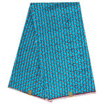 Complet Pagne Africain Anango Kete - 6 Yards - Bleu