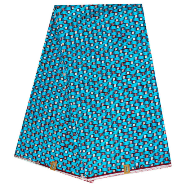 Complet Pagne Africain Anango Kete - 6 Yards - Bleu