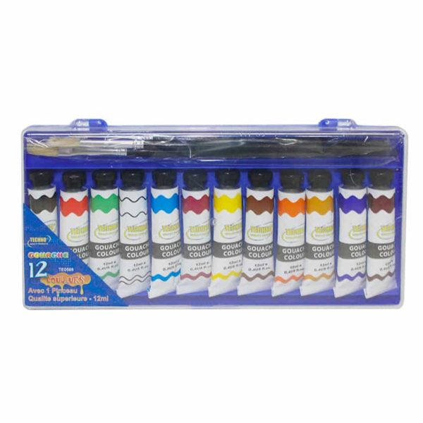 Boîte De Gouache - 12 Pièces - Multicolore