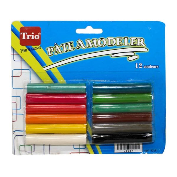 Pâte à  modeler 12 bâtons couleurs