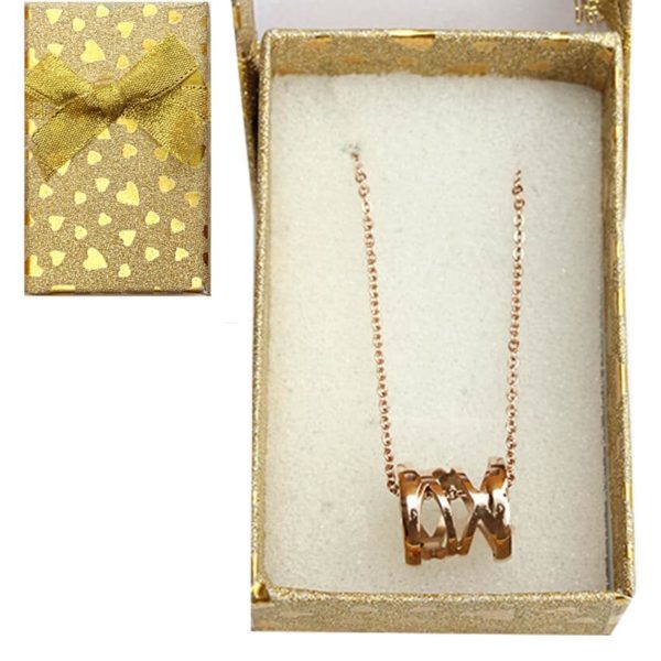 Collier avec pendentif en inox - Doré