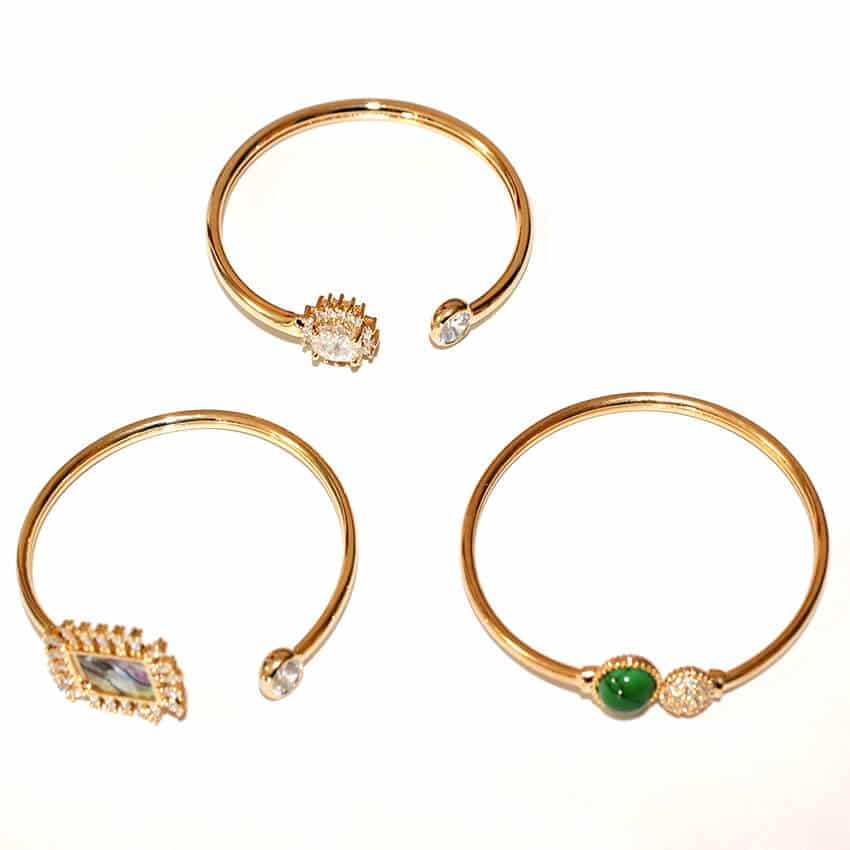 Bracelets femme 3 pièces - Dorés