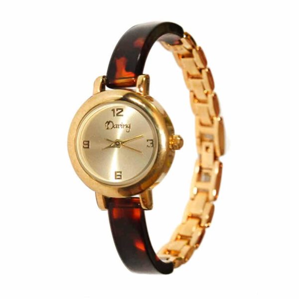 Montre femme en inox à bracelet - Doré