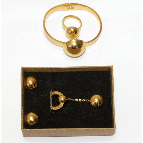 Ensemble de bijoux 5 pièces - Fashion Jewelry - Assorties Inox Doré