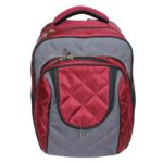 Sac à dos - 38 x 28 cm - Rouge/Gris