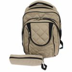 Sac à dos avec trousse - 38cm x 28 cm - Kaki