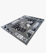 Tapis De Salon - 160- 220 - Gris/Noir