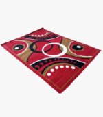 Tapis De Salon - 160- 220 - Rouge/Noir et Marron