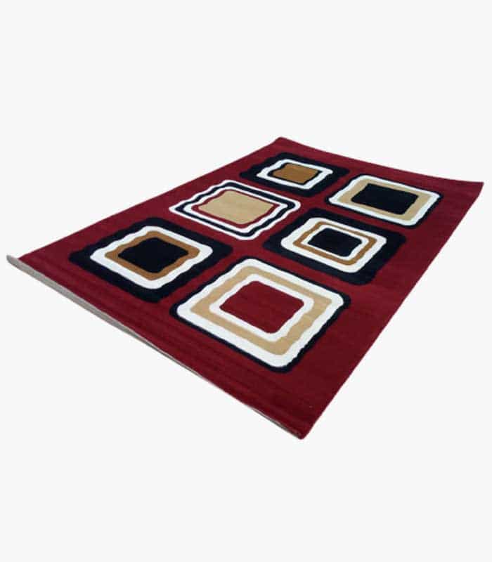 Tapis De Salon - 160- 220 - Rouge 03 Noir et Marron Tapis De Salon - 120- 170 - Rouge/Noir et Marron – Image 1