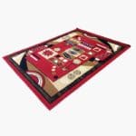 Tapis De Salon - 160-220 cm - Rouge/Noir/Beige