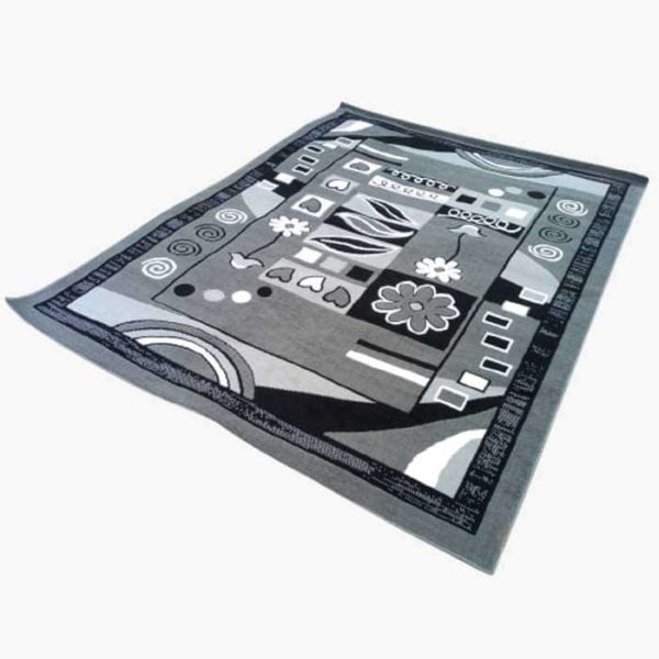 Tapis De Salon - 160- 220 - Gris/Noir