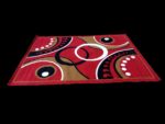 Tapis De Salon - 160- 220 - Rouge/Noir et Marron – Image 2