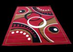 Tapis De Salon - 160- 220 - Rouge/Noir et Marron – Image 3