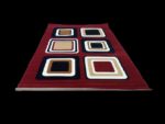 Tapis De Salon - 120- 170 - Rouge/Noir et Marron – Image 2