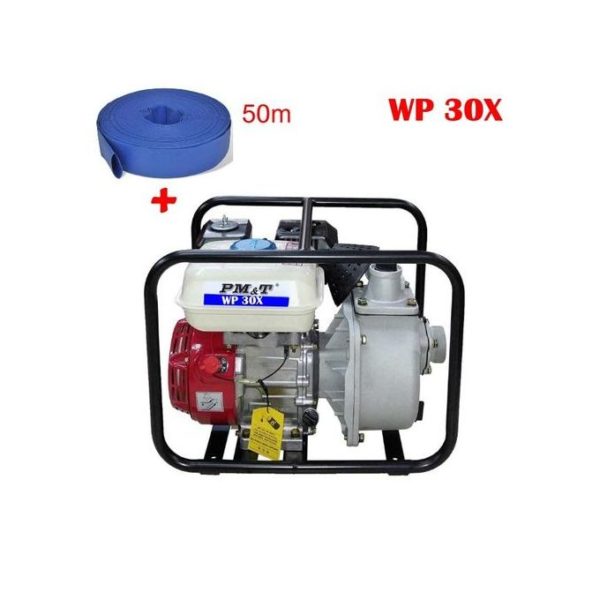 Motopompe 30WP + 50 Mètres De Tuyau - Multicolore