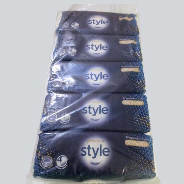 Lot De 5 Paquets De Mouchoirs 4plis