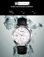 Montre homme à quartz bracelet en cuir - Skmei - Noir – Image 2