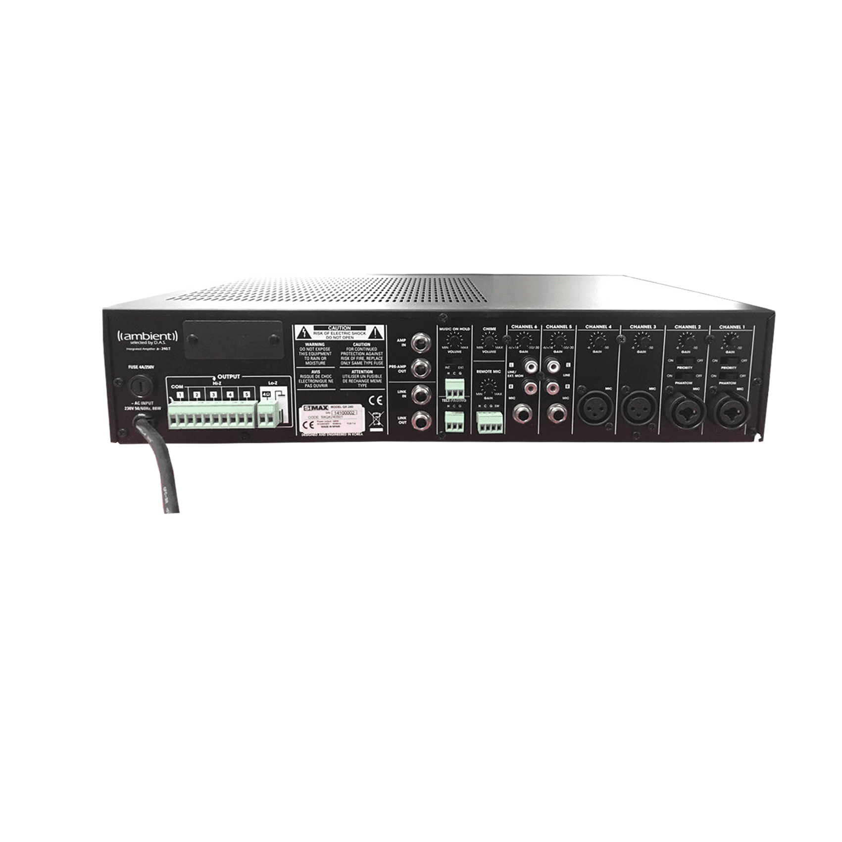 Ampli de puissance professionnel Das Audio Ambient A-240.T – Image 2