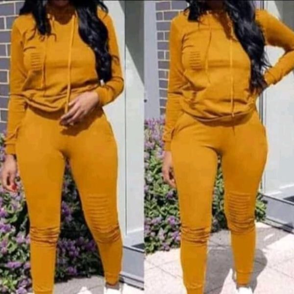 Ensemble Jogging à capuche Femme - Jaune