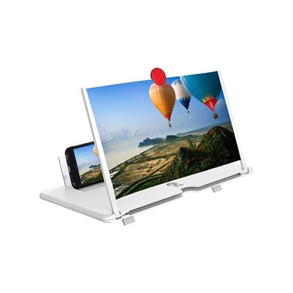 Agrandisseur D'Ecran 3D Pour Smartphones 12 pouces - Blanc