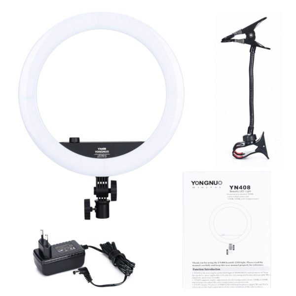 Éclairage Ring Light bicolore LED de 14 pouces pour Studio Photo