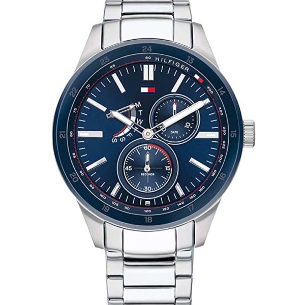 Montre-bracelet à quartz analogique pour homme Tommy Hilfiger AUSTIN - Argent/Bleu