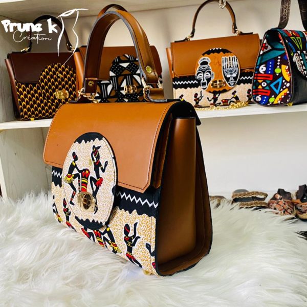 Sac a main avec motif de pagne - Collection belle Afrique