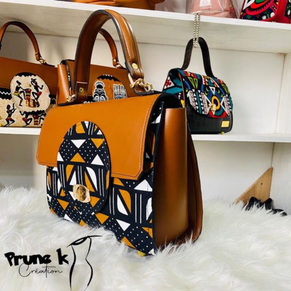 Sac à main avec motif de pagne - Collection belle Afrique
