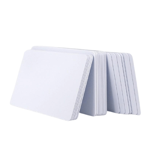 Paquet De 100 BADGES PVC - VIERGES Blanc