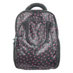 Sac à dos noir à pois roses 38cm/28cm – Image 2